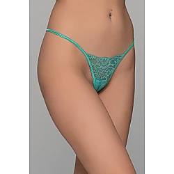 Micro G string δαντέλα   Μέντα Milena By Paris 006310-Μέντα