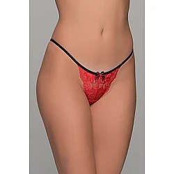 Δαντελένιο G String – Κόκκινο Milena By Paris 006906-Κόκκινο