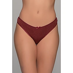 G string Ιριδίζουσα Λύκρα   Μπορντό Milena By Paris 006918-Μπορντό