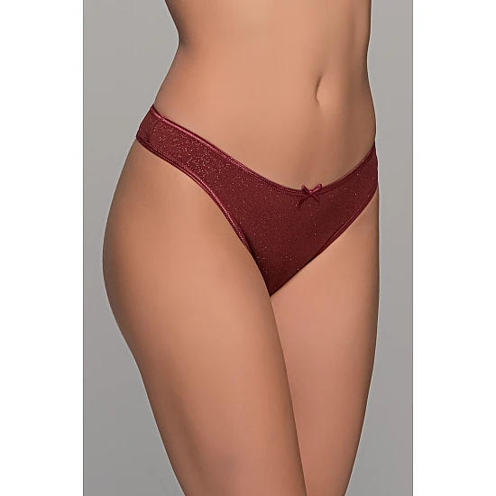 G string Ιριδίζουσα Λύκρα   Μπορντό Milena By Paris 006918-Μπορντό