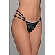 G string Τριπλά Λάστιχα   Μαύρο ασημί Milena By Paris 006921-Μαύρο-ασημί