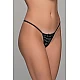 Micro G string Τούλι και Βελούδο   Μαύρο ασημί Milena By Paris 006925-Μαύρο-ασημί