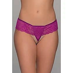 Δαντελένιο Σλιπ Ανοιχτό στον Καβάλο   Magenta Milena By Paris 006943-Magenta
