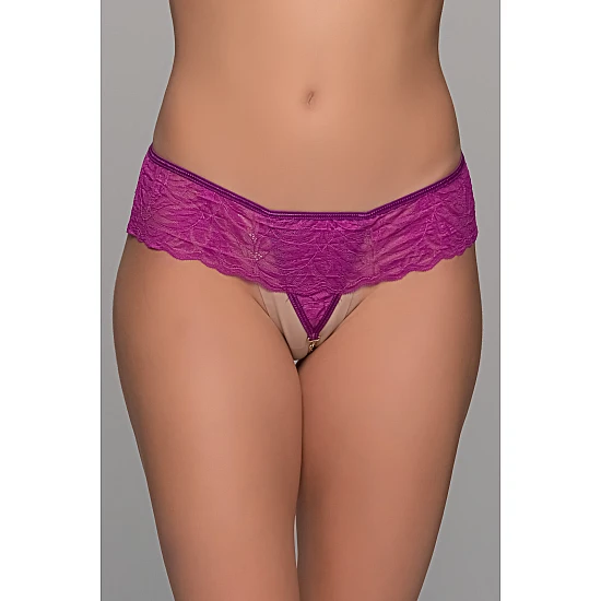 Δαντελένιο Σλιπ Ανοιχτό στον Καβάλο   Magenta Milena By Paris 006943-Magenta