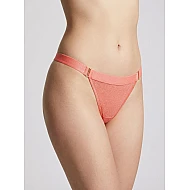 G string Γυαλιστερή Λύκρα με Φαρδύ Λάστιχο   Κοραλί Milena By Paris 006964-Κοραλί