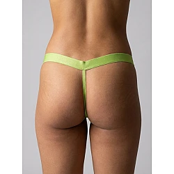 G string Γυαλιστερή Λύκρα με Φαρδύ Λάστιχο   Λαϊμ Milena By Paris 006964-Λαϊμ