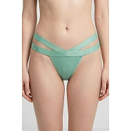G string Γυαλιστερή Λύκρα με Φαρδιά Λάστιχα   Aqua Milena By Paris 006965-Aqua