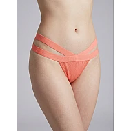 G string Γυαλιστερή Λύκρα με Φαρδιά Λάστιχα   Κοραλί Milena By Paris 006965-Κοραλί