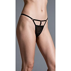 Διχτυωτό Sexy String   Μαύρο Milena By Paris 006982-Μαύρο