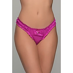 Σλιπ String Σατέν Ζακάρ – Magenta Milena By Paris 007685-Magenta