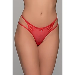 Tanga String Τούλι και Δαντέλα – Κόκκινο Milena By Paris 007712-Κόκκινο