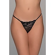Tanga String Δαντέλα   Μαύρο Milena By Paris 007713-Μαύρο