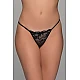 Tanga String Δαντέλα   Μαύρο Milena By Paris 007713-Μαύρο