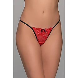 Tanga String Δαντέλα   Κόκκινο Milena By Paris 007713-Κόκκινο