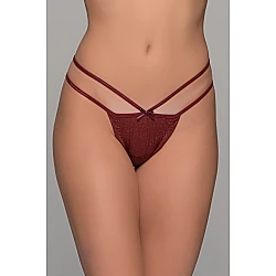 Tanga String Λύκρα   Μπορντό Milena By Paris 007719-Μπορντό