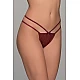 Tanga String Λύκρα   Μπορντό Milena By Paris 007719-Μπορντό