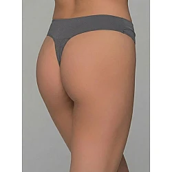 Plus Size String Bamboo   Ανθρακί Milena By Paris PS-7724-Ανθρακί