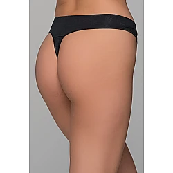 Plus Size Φαρδύ String Bamboo   Μαύρο Milena By Paris PS-7724-Μαύρο
