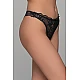Ψηλόμεσο Δαντελένιο String   Μαύρο Milena By Paris 007725-Μαύρο