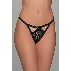 Tanga String Δαντέλα   Μαύρο Milena By Paris 007735-Μαύρο