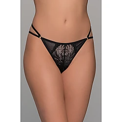 Δαντελένιο String Tanga   Μαύρο Milena By Paris 007742-Μαύρο