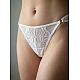 Δαντελένιο String Tanga    Λευκό Milena By Paris 007742-Λευκό