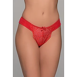 Brazilian Slip με Δαντέλα – Κόκκινο Milena By Paris 008485-Κόκκινο