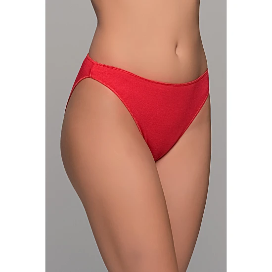 High Leg Σλιπ Bikini Bamboo   Κόκκινο Milena By Paris 008505-Κόκκινο