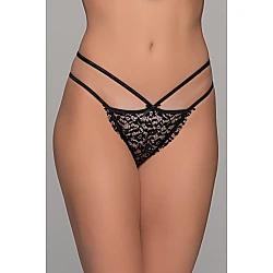 Δαντελένιο Tanga Brazil – Μαύρο Milena By Paris 008517-Μαύρο