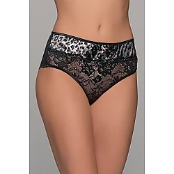 Ψηλόμεσο Σλίπ Δαντέλα και Βελούδο – Animal print Milena By Paris 008524-Animal print
