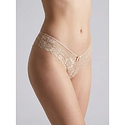 Brazilian Slip με Δαντέλα – Μπεζ Milena By Paris 008552-Μπεζ