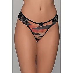 Animal Print Brazilian Σλιπ με Δαντέλα – Τιγρέ Milena By Paris 008460-Τιγρέ