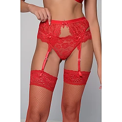 Δαντελένιο Brazilian Slip – Κόκκινο Milena By Paris 008469-Κόκκινο
