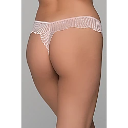 Δαντελένιο String – Baby pink Milena By Paris 007701-Baby pink