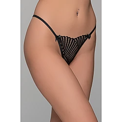 Δαντελένιο Tanga String – Μαύρο Milena By Paris 007718-Μαύρο