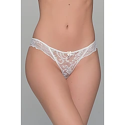 Δαντελένιο Σλιπ String   Ιβουάρ Milena By Paris 007684-Ιβουάρ
