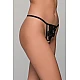 G string Ανοιχτό με Λουλούδι  Μαύρο Milena By Paris 006877-Μαύρο