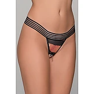 G string Ανοιχτό με Στρασάκι  Τιγρέ Milena By Paris 006880-Τιγρέ