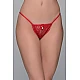Γυναικείο Εσώρουχο Tanga String  Δαντέλα 2 Pack Milena By Paris C24-925-Mαύρο / Κόκκινο