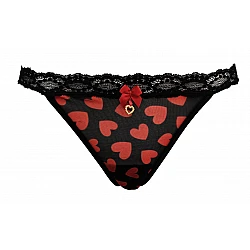 Γυναικείο Εσώρουχο Tanga String Τούλι και Δαντέλα Milena By Paris V25-932-Μαύρο