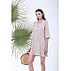 Καφτάνι Rayon με Διακοσμητικό Μοτίφ   Μπεζ Milena By Paris 040163-Μπεζ