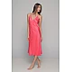 Midi Σατέν Slip Dress ΔΩΡΟ το String   Καρπουζί Milena By Paris 003434-Καρπουζί