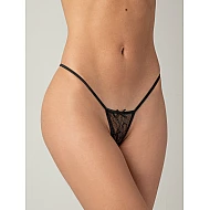 Mini Micro G string Δαντέλα   Μαύρο Milena By Paris 006825-Μαύρο
