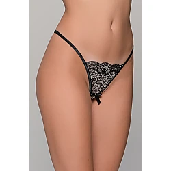 Open G string Δαντέλα   Ασημί Milena By Paris 006902-Ασημί