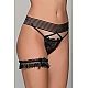 Ψηλόμεσο Δαντελένιο G string   Μαύρο Milena By Paris 006876-Μαύρο