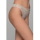 Ψηλόμεσο Δαντελένιο String   Μπεζ Milena By Paris 007725-Μπεζ