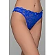 Ψηλόμεσο Δαντελένιο String   Μπλε ρουά Milena By Paris 007725-Μπλε ρουά