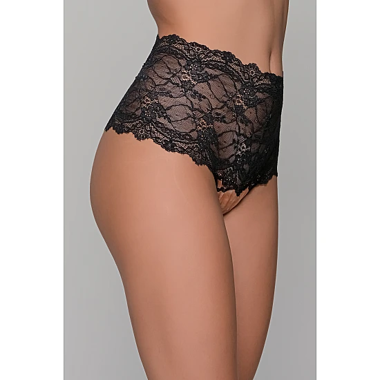 Ψηλόμεσο String με Δαντέλα– Τιγρέ Milena By Paris 007708-Τιγρέ