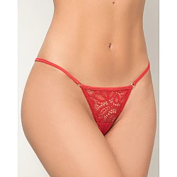 String Tanga Δαντέλα   Κόκκινο Milena By Paris 007659-Κόκκινο