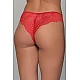 Σατέν Brazilian Slip με Δαντέλα – Κόκκινο Milena By Paris 008472-Κόκκινο